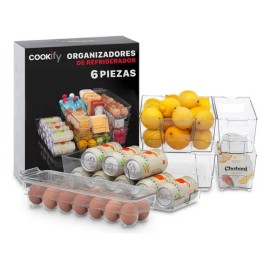 Contenedores Organizadores Para Refrigerador 7 Pz Cookify Color Transparente