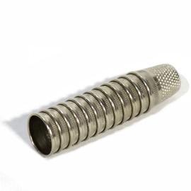 Matsa 12pcs Metallic Silver Stitching Thimbles Retro Style Metal Finger Protector for Sewing, Crafts, Embroidery, Tailor, DIY, Tools, 18