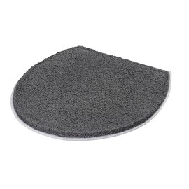 Kleine Wolke Elongated Lid Rug Cover - Toilet Seat Covers - (W) 18.5in X (L) 19.7in (Anthracite Grey)