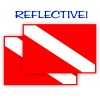 Unbranded REFLECTIVE Scuba Diving Gear Flag Stickers | Dive Flags Decals Labels Waterproof