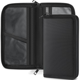 Affrolling Fireproof Car Registration and Insurance Holder Waterproof Car Accessories Glove Box Organizer with Flexible Secure Zippered Case for Women Men Teen Secure Storage for Home, Office, Travel