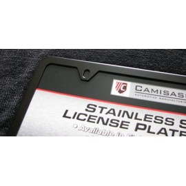 AutoStuff - Camisasca Wide Bottom Matte Black License Plate Frame