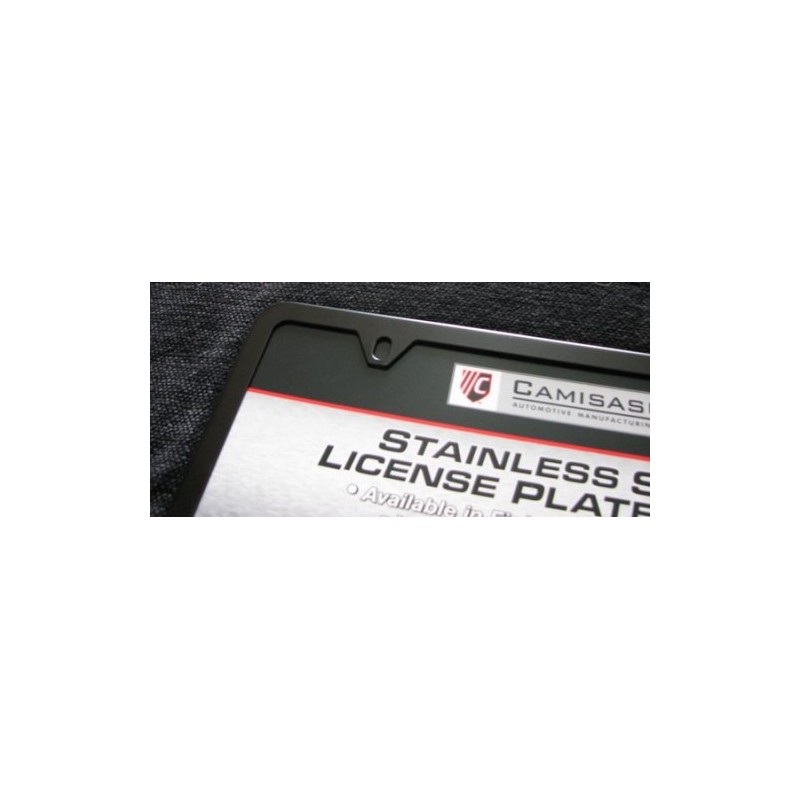 AutoStuff - Camisasca Wide Bottom Matte Black License Plate Frame