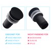 Drain Fitting with Overflow Black Matt, Keymark Universal Drain Valve