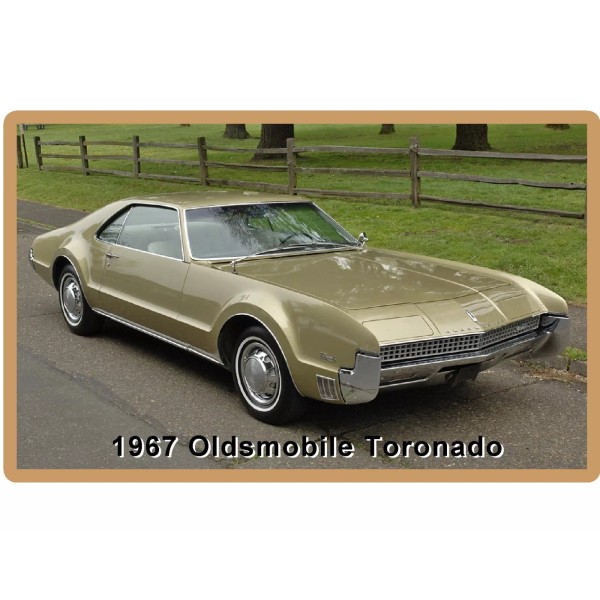 1967 Oldsmobile Tornado Gold Auto Refrigerator / Tool Box Magnet