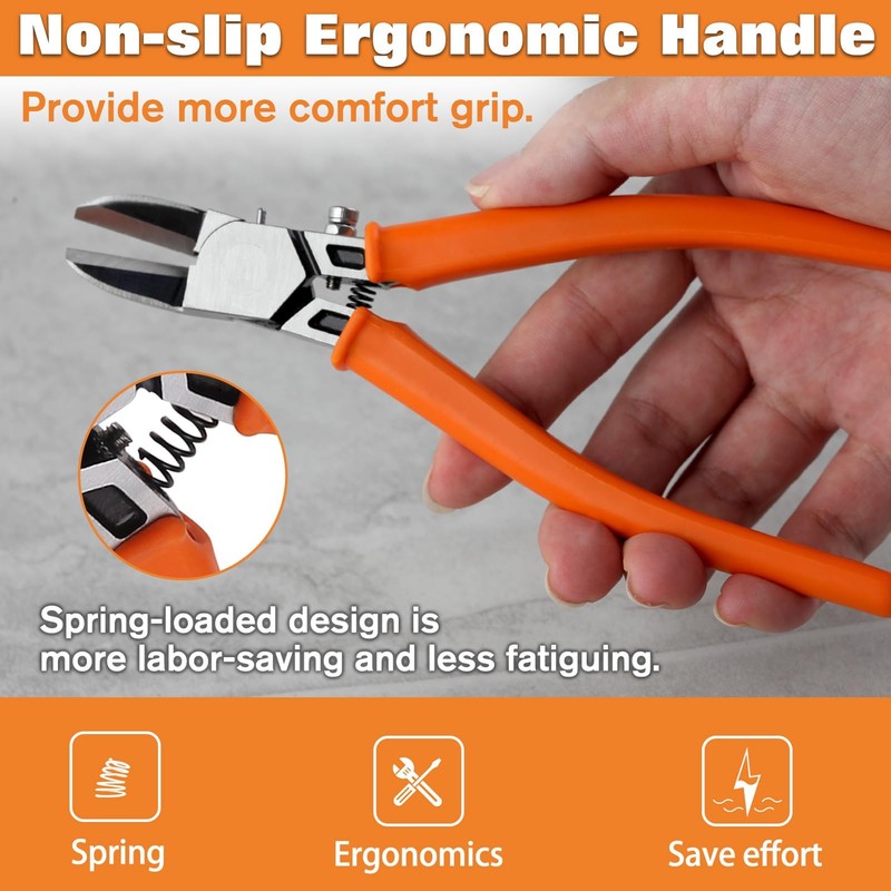 SPEEDWOX Wire Cutter 15 Angled Flush Cutters for Electronic Components