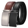 PlusZis 28 - 68 inch men's leather belt with ratchet,
