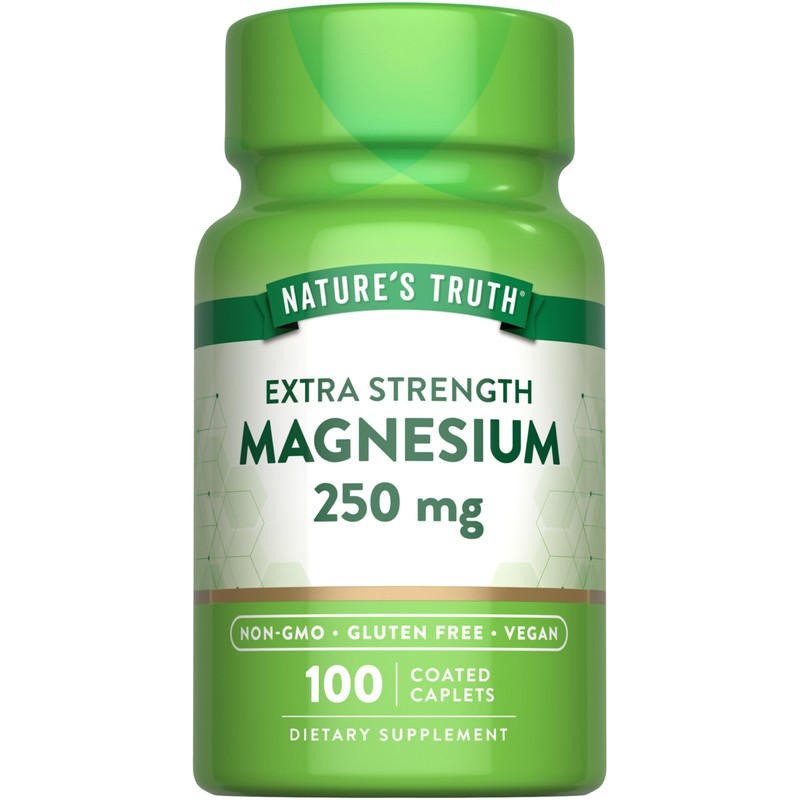 Natures Truth Magnesio 250 mg 100 Tabletas Veganas Suplemento Alimenticio