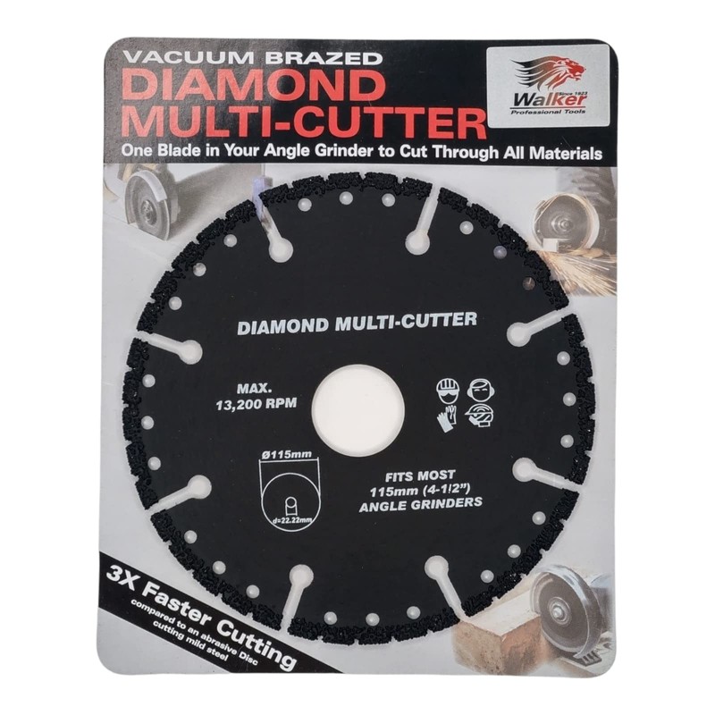 Walker Vacuum Brazed Diamond Multi-Cutter, One blade in your Angle