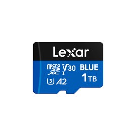 Lexar 1TB Blue Micro SD Card Up to 160MB/s, microSDXC UHS-I Memory Card with SD Adapter, C10, U3, A2, V30, Full HD, 4K UHD, High Speed TF Card