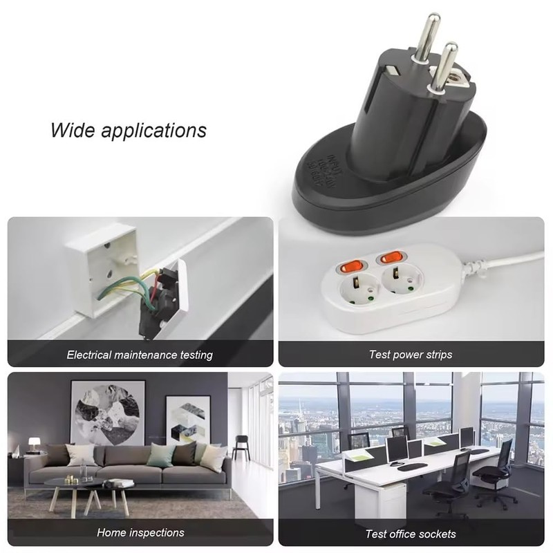 Socket Tester, Cable Assignment Test, FI Circuit Breaker Test, from