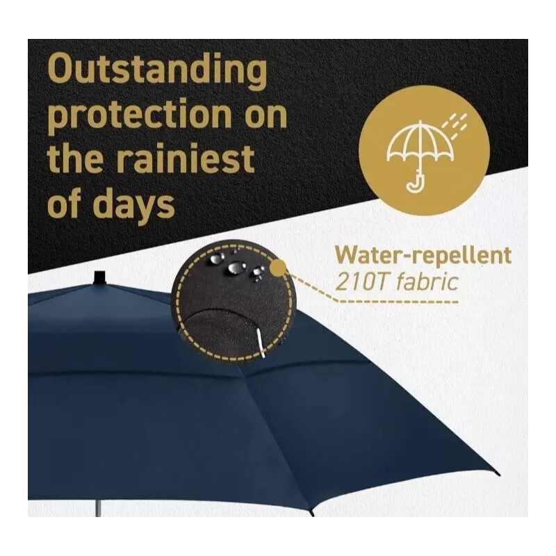 EEZ-Y Umbrella. Charcoal Gray Full Coverage and Portable EEZY 58''