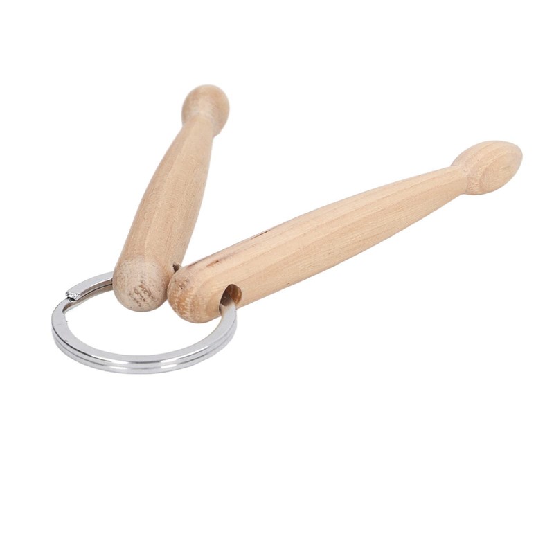 Ejoyous Wooden Drumsticks, Percussion Key Ring, Mini Wooden Keyring Drum,