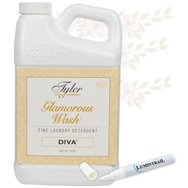 Lumintrail Tyler Glamorous Wash DIVA Fine Laundry Detergent with Stain Remover Pen - DIVA Liquid Detergent Designed for Clothing - Hand and Machine Washable - 32oz (DIVA)