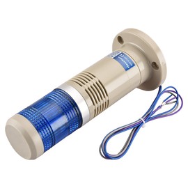 Heschen Signal Light Tower Stack Light 24V DC Industrial Buzzer Blue LED Alarm Warning Continuous Light