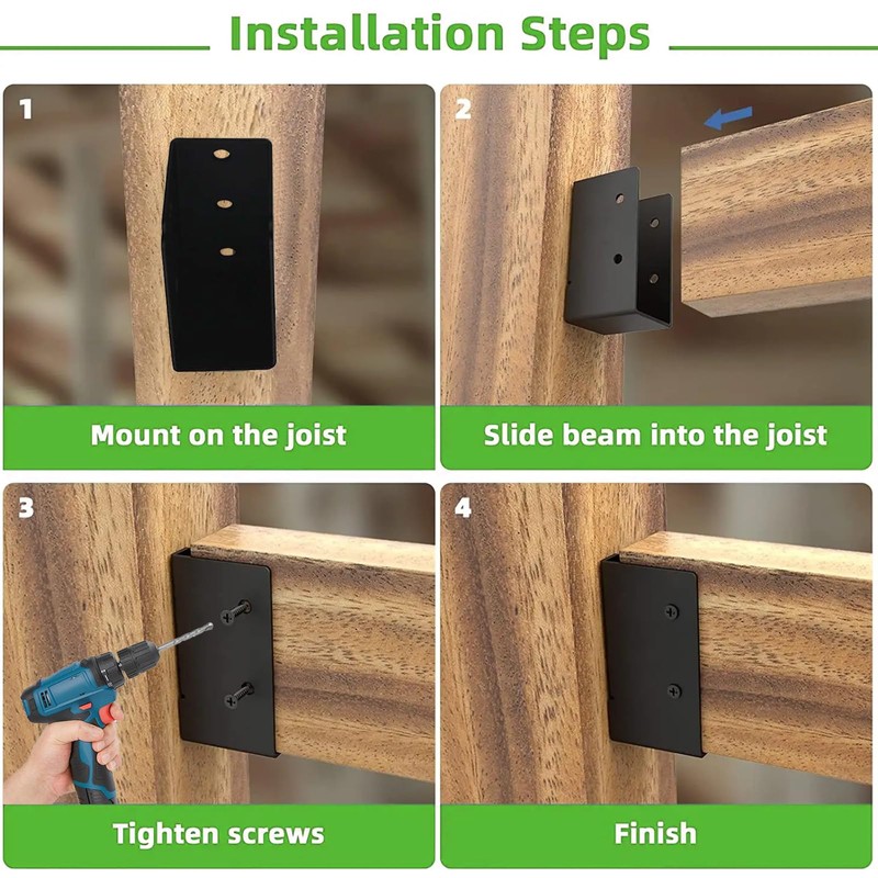 CNQLIS 16Pcs Deck Railing Bracket Connectors for 2" x 4"