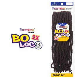 MULTI PACK DEALS! FreeTress Synthetic Hair Crochet Braids 2X Bo Loc 14" (6-PACK, 1B)