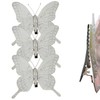 Christmas 3 Pack Clip on Feather Butterfly with Glitter Tree