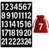 24 Pieces Advent Calendar Numbers Iron on Countdown Numbers Heat