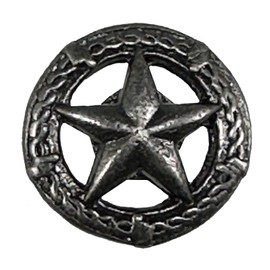 25 Old Silver Large Barbed Wire Lone Star Upholstery Framing Tacks, Decorative Nails 1 inch Dia Western Texas