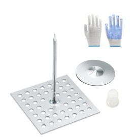 YAKUST 100 Set Insulation Pins，1.5 Inch Self Locking Washers Round,Aluminum Insulation Dome Cap Washers for Wall and Ceiling