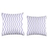 Lavender Mist Wavy Stripes Seamless Pattern Cute Aesthetic Throw Pillow