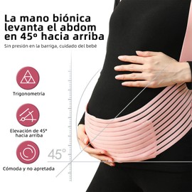 Faja Embarazo Soporte, Faja Maternidad Embarazo, Cinturon de Maternidad para Prenatal, Mitad y Final de Embarazo, Ayudar a Aliviar el Alivio del Dolor de Cadera, Pelvis, Lumbar y Espalda (Rosa)