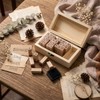 houlishu 36 Pcs Alphabet Number Stamps - Wooden Rubber Vintage