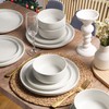 HaWare Stoneware Dinnerware Sets, 12-Piece Plates and Bowls Set for