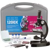 AmScope-KIDS M30-ABS-KT1 Beginner Microscope Kit, LED and Mirror Illumination, 120x