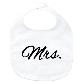 Huuraa Baby Bib Mrs. Lettering Gift Organic Cotton Mrs. Gift Idea, White