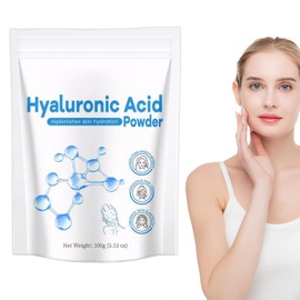 Hyaluronic Acid Serum Powder Hyaluron Pulver Hyaluronsäure Pulver Wasserlöslich, Feuchtigkeitsspendend und Feuchtigkeitsspendend, Geeignet für Gesichtsessenz-Hautpflegeprodukte