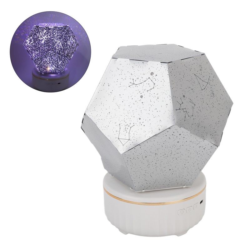 LED Projector Lamp 3 Color Multifunctional Dimmable Rotatable Rechargeable LED