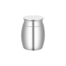NA Small Keepsake Urns Stainless Steel Mini Waterproof Memorial Cremation Container Jar for Memorial Human Pet Ashes… (A Silver)