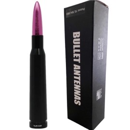 VMS Pink Tip Black Bullet Antenna Anti Theft for Silverado Sierra 2007 and Newer