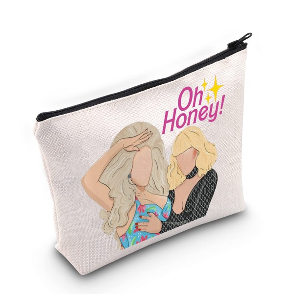 WZMPA Drag Queen TV Show Cosmetic Bag RuPaul Fans Gift Oh Honey Makeup Bag Zipper Bag for Women Girls, Oh Honey