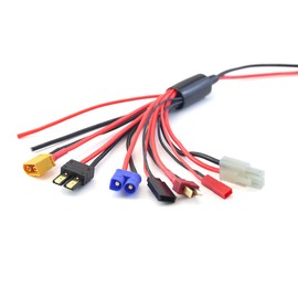 RCFPV RC Lipo Battery Charger Adapter Connector Splitter Wire 8 in 1 Octopus Convert Cable to XT60H Plug Lead Cable for TRX, Tamiya, EC3, JST, Futaba, XT60, T-Plug