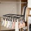 AnnZhao Windproof Sock Dryer Hanger, 26 Pegs Aluminum Hanging Clothes