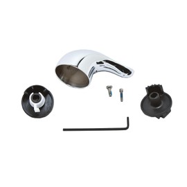 Moen Chrome Metal Replacement Lever Shower Handle Kit for Single Handle Tub and Shower Faucets, 100657
