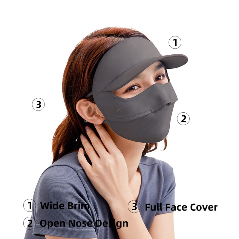 OHGOLF Women Anti UV Face Cover UPF 50+ Full Face