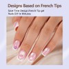 Misssix Uñas Postizas Francesas De Gel, 150 Unidades, Cortas, Cuadradas,