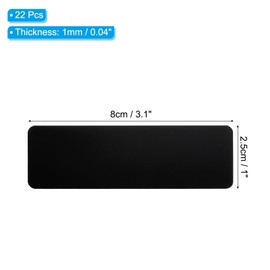 PATIKIL 3x1 Inch Anodized Aluminum Sheet Metal, 22 Pack Laser Plates Engraving Blanks 1MM Thin for Crafting DIY House, Black