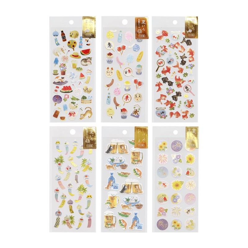 Summer Iro Japanese Style Sticker [Variety] Sticker Japanese Style Summer