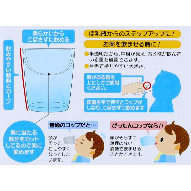 岡部洋食器 ぷにゅっとぴったんコップ ブルー PC-13