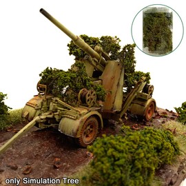 POHOVE Grass Tufts Sand Table Set, DIY Miniature Shrubs Bushes Foliage Tree, Static Wargame Scenery Model, For Wargame Layout Sand Table Wargaming Terrain Decoration