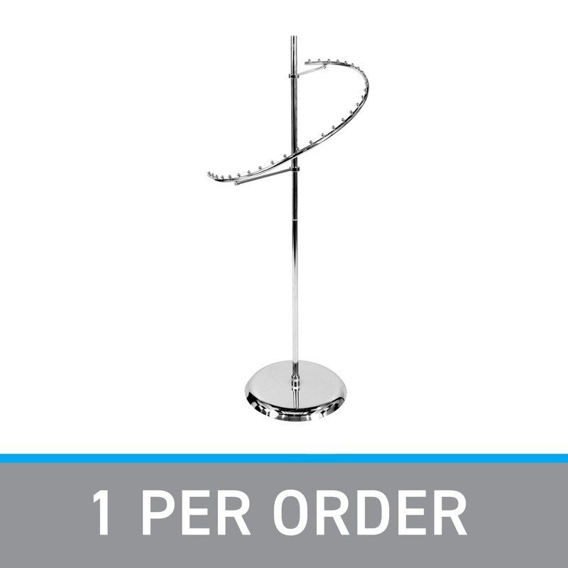 SSWBasics Sleek Chrome Spiral Clothing Rack - 29 Ball Retail