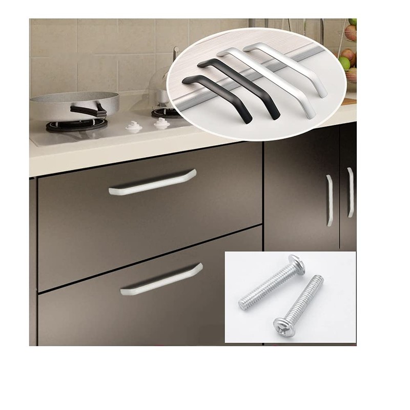 ANSIEDIO 2pcs Silver Cupboard Handles Drawer Handles Kitchen Cabinet Door