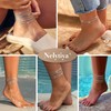 Nelytiya 6 Pieces Anklet for Women Gold Silver Anklet for