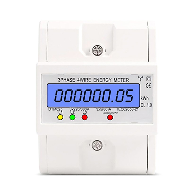 3 Phase 4 Wire Energy Meter 220/380V 5-80A Energy Consumption