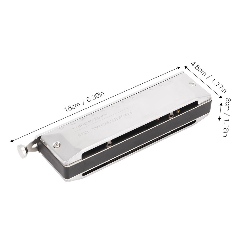 Chromatic Harmonica Metal 12 Holes 48 Tones Mouth Organ Harmonicas